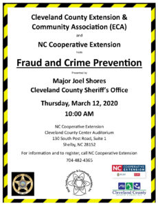 Cover photo for Fraud and Crime Prevention Workshop